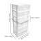6 Drawer Rolling Storage Cabinet Bedroom Living Room Hallway Organizer Container